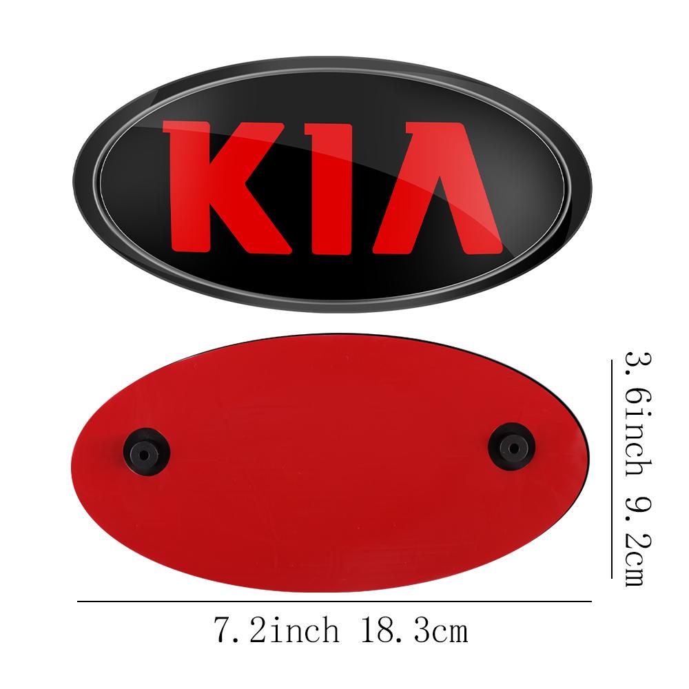 1PC For KIA Sportage Ceed Sorento Cerato Optima Picanto Rio Soul Car Front Hood Emblem Rear Trunk Badge Sticker Auto Accessories RB6