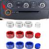 Car Center Console Air Conditioning Volume Control Knob Button Ring Cover Frame Sticker For  BMW 5 Series E60 E61 2004-2010 Year