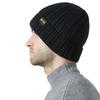 Knitted Hat Men's Winter Double-Layer Thick Velvet Ear Protection Warm Hat Solid Color Elastic Wool Hat