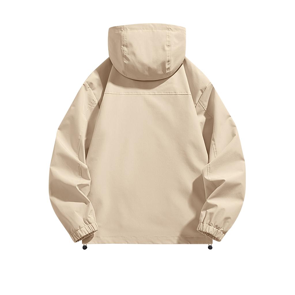 Men's Hooded Three Bar Jacket Casual Fashion Loose Outdoor Mountaineering Couple Jacket