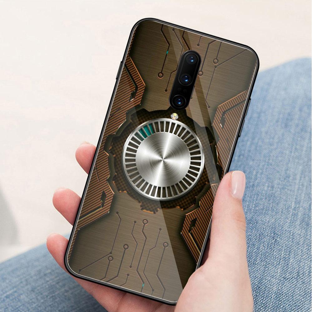 Case for Oneplus 7 Pro Locked Patterned Glass Back Cover Case Oneplus 6t Coque for Oneplus 1+ 5 6 Oneplus 6 6t 7 Pro