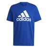 Футболка с коротким рукавом Adidas Essentials, одинарное джерси, большой логотип, ECQ96, командный королевский синий/белый (HE1852), Размер L