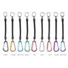 Camping Spring Elastic Rope Anti-lost Phone Keychain Camping Carabiner Portable Fishing Lanyards
