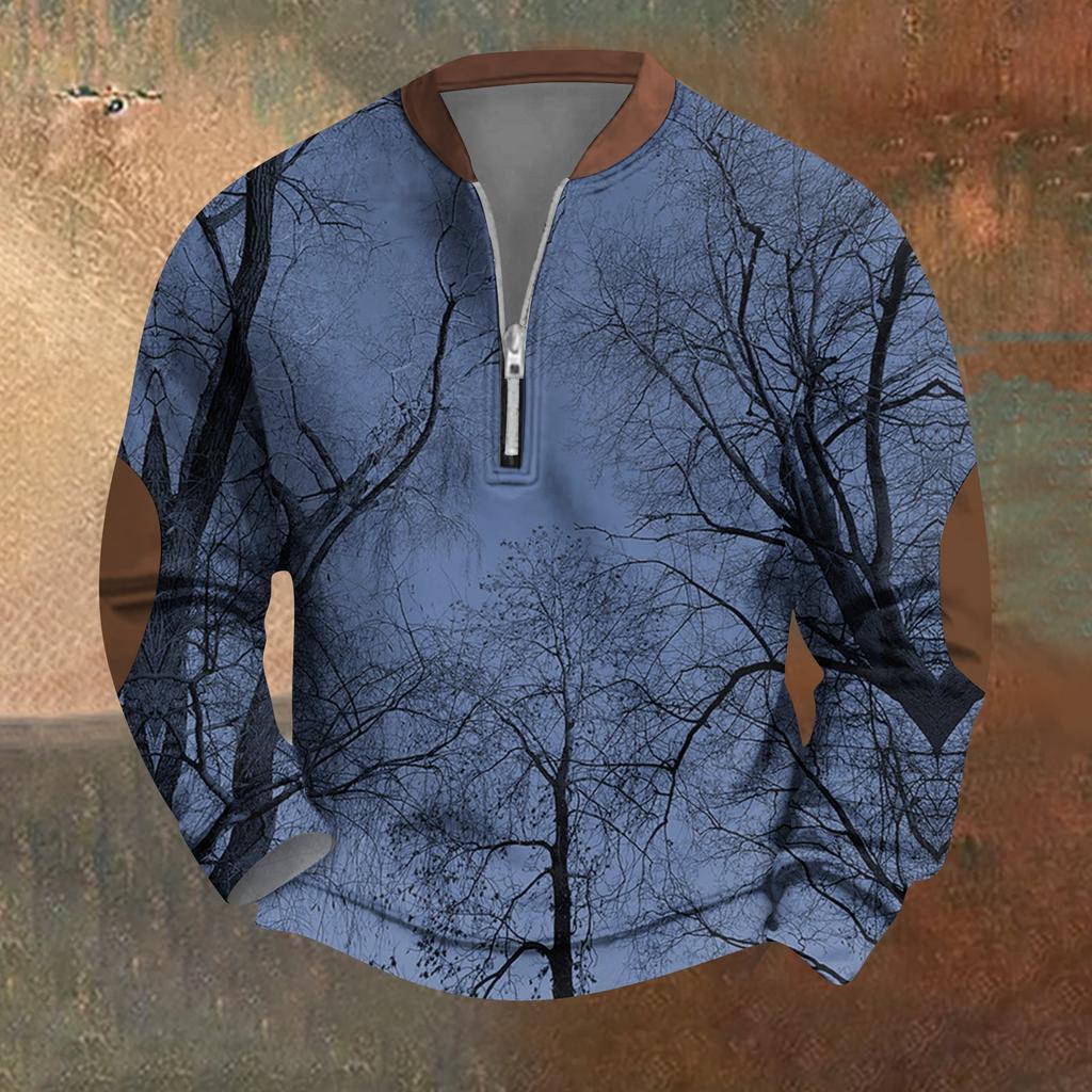 Men's Retro Casual Gradient Printed Sweatshirt