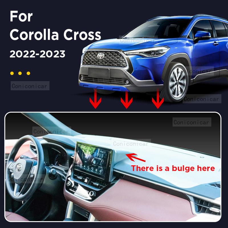 Для TOYOTA Corolla Cross -2024 Коврик на панель приборов автомобиля, Защитный коврик от солнца, Подушка-подкладка, Коврик из искусственной кожи, Панель-коврик, Аксессуары
