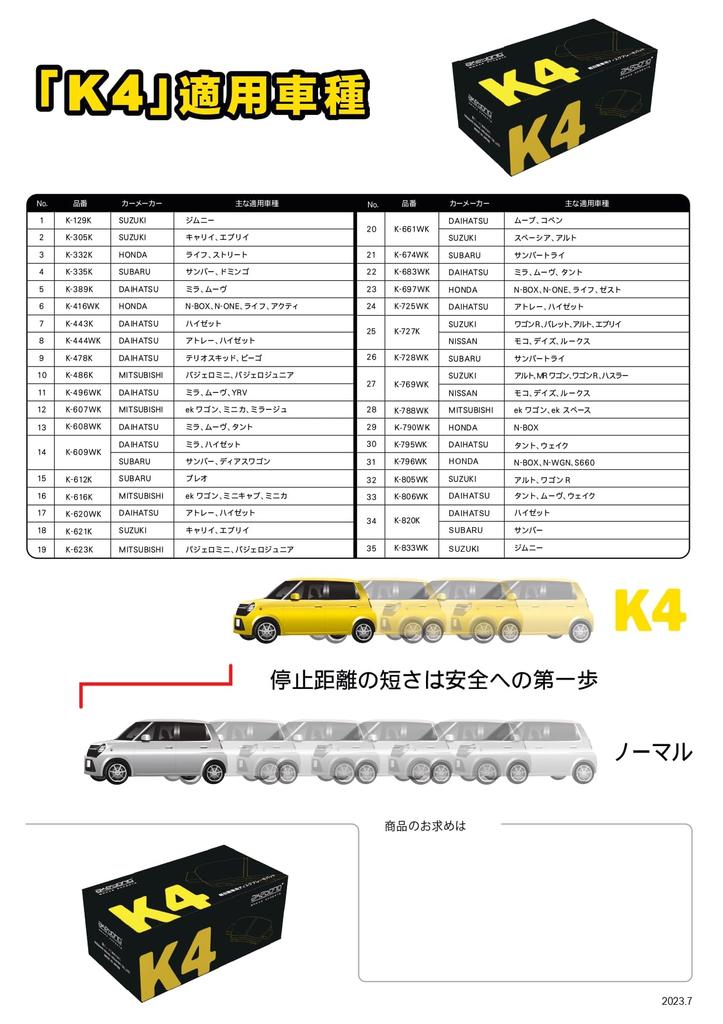 Akebono-Brake K4 Передние тормозные колодки для легких автомобилей K-129K K-129K
