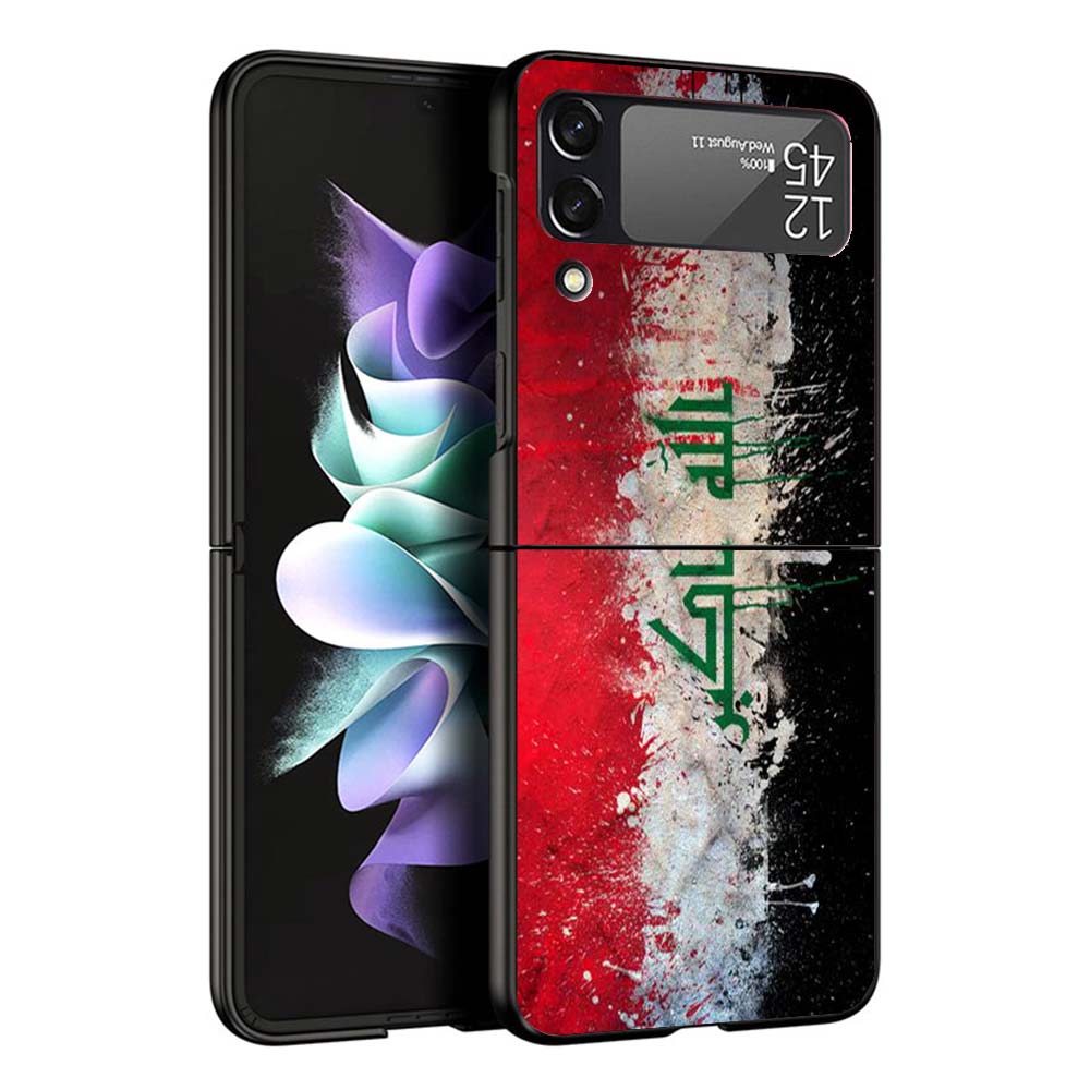 Чехол для телефона с флагом Ирака для Samsung Galaxy Z Flip7 Flip6 5G Flip5 Flip4 Flip3 ZFlip 7 6 3 4 5 Ударопрочная задняя крышка