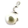 [M6909] - White 'Perla' Silver Pendant
