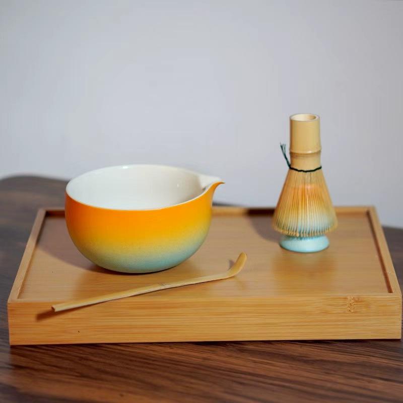 Japanese-Style Tea Ordering Bowl New Handmade Retro Threaded Matcha Bowl Ceramic Dry Brewing Bowl Song Dynasty Tea Ordering Tool Accessories None