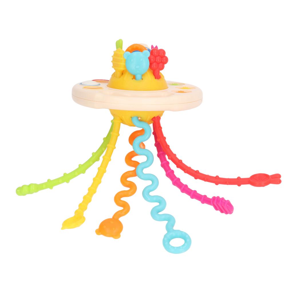 Игрушка с веревочкой Раннее образование Форма космоса Развитие мелкой моторики Силиконовая сенсорная игрушка с веревочкой