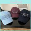 Color Simple Solid Letter Embroidery Women Casual Sunshade Baseball Caps