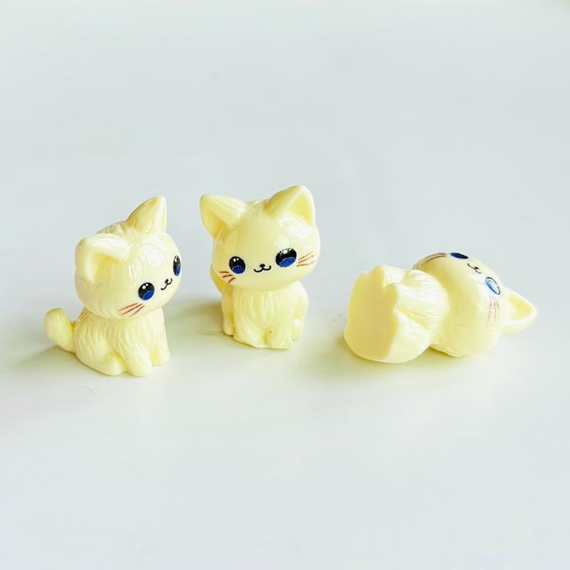 10Pcs Cute Cartoon 3D Stereoscopic Simulation Of Kitten Series Resin Scrapbook Diy Jewelry Gift Hair Clip Accessories A148