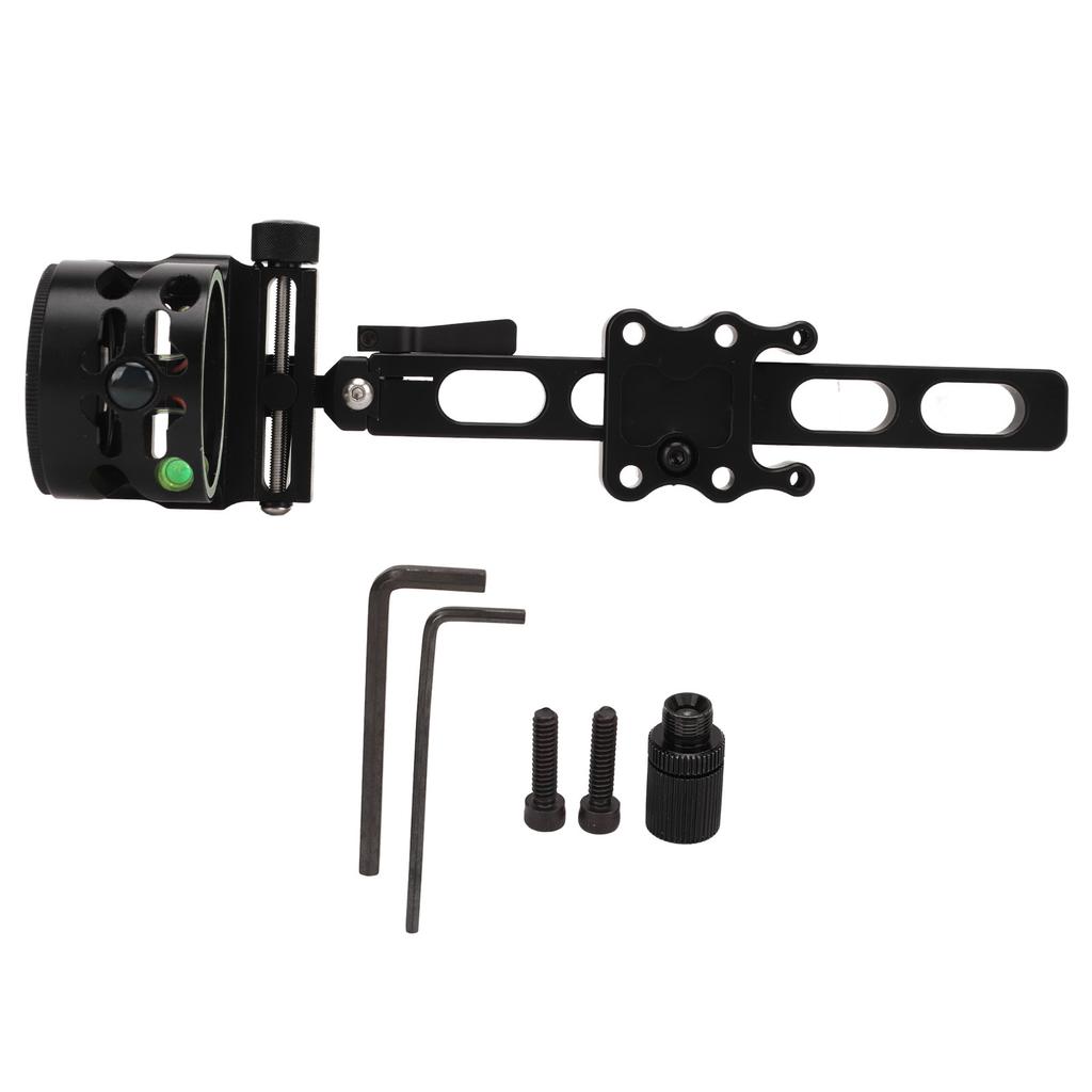 5-пиновые прицелы для лука Длинная планка Прицел для блочного лука для стрельбы Охотничьи аксессуары для лука Черный