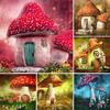 5D DIY Diamond Painting Landscape Mushroom House Cross Stitch Kit Full Square Embroidery Mosaic Art Picture Of Rhinestones Decor