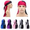 Эластичная бандана тонкая пиратская шляпа регулируемая шелковая дураг для мужчин и женщин