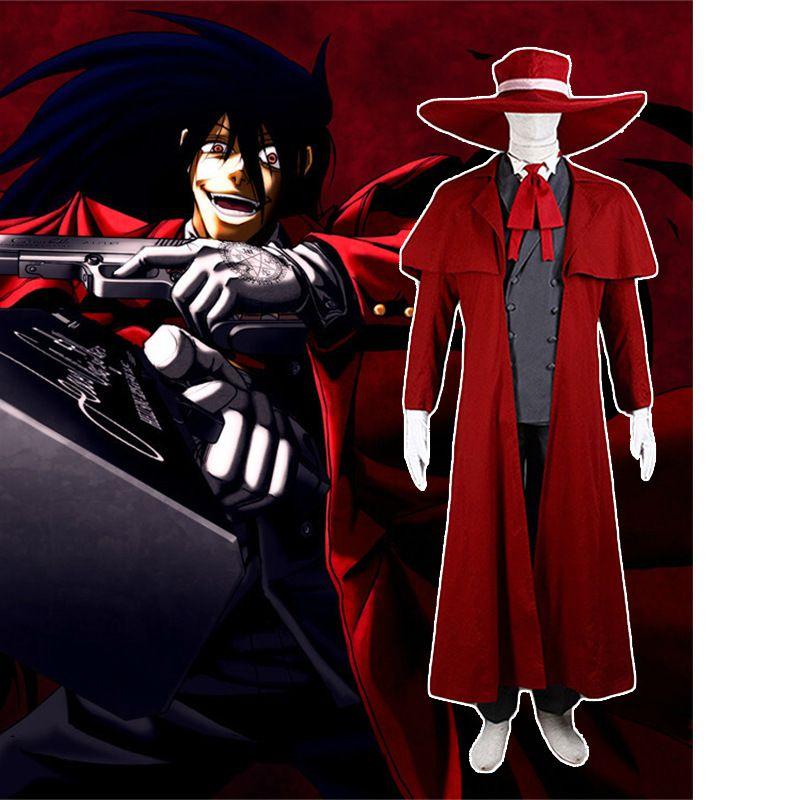Комплект костюма для косплея Алукарда из Hellsing Ultimate из высококачественных материалов для вечеринок на Хэллоуин и Рождество