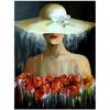 Полный 5D Diy Алмазная картина Шляпа Леди Алмазная вышивка Крестом Домашний декор Подарок ручной работы