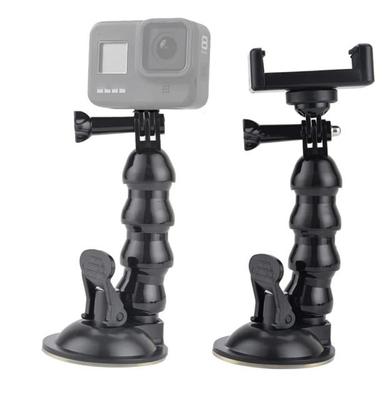 Автомобильный кронштейн на присоске для лобового стекла, гибкий зажим для GoPro Hero 12 11 10 9 8, крепление DJI для смартфона, аксессуары для экшн-камеры