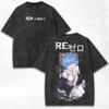 2026 Горячая Распродажа Рем из Re:ZERO Аниме Печатная Футболка для Мужчин Женщин Одежда Харадзюку Y2k Стиранная Оверсайз Футболка Летняя С Коротким Рукавом Хлопковые Футболки Топы