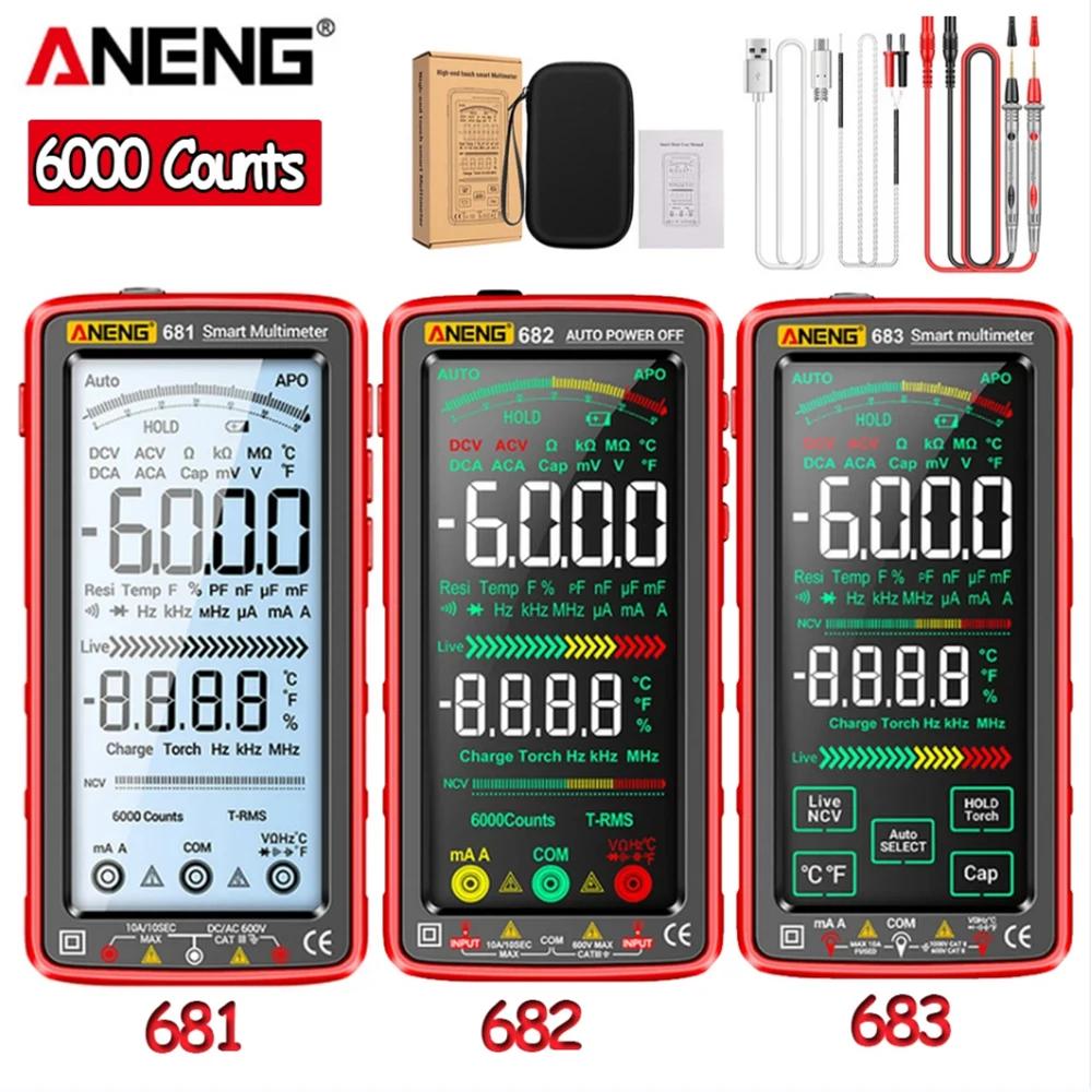 ANENG 681/682/683 Pro Multimeter Non-contact Electric Measuring Meter Rechargable Digital Tool 6000 Count Voltage Tester Current