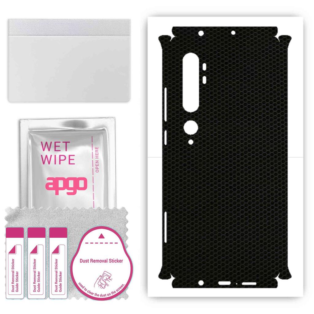 apgo Защитная наклейка для задней и боковых сторон, совместимая с Xiaomi Mi Note 10, пленка для полного обертывания, фольга, винил - Pattern Matrix