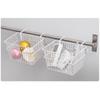 Elegant White Square Iron Storage Basket For Seamless Office And Bedroom Clutter Management