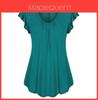 Женская летняя блузка-футболка большого размера с коротким рукавом, повседневная свободная туника, топ для непринужденного стиля и комфорта