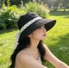 New butterfly polka dot streamer spring and summer outdoor travel anti-sun hat sun hat new ultraviolet sunshade bucket hat
