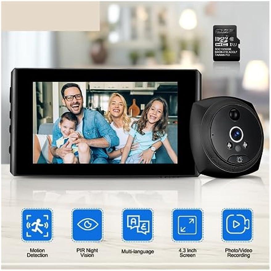 4,3-дюймовый глазок дверной звонок дверная камера PIR инфракрасное ночное видение 140 ° HD монитор обнаружения движения дверной звонок умный дом дверной телезритель
