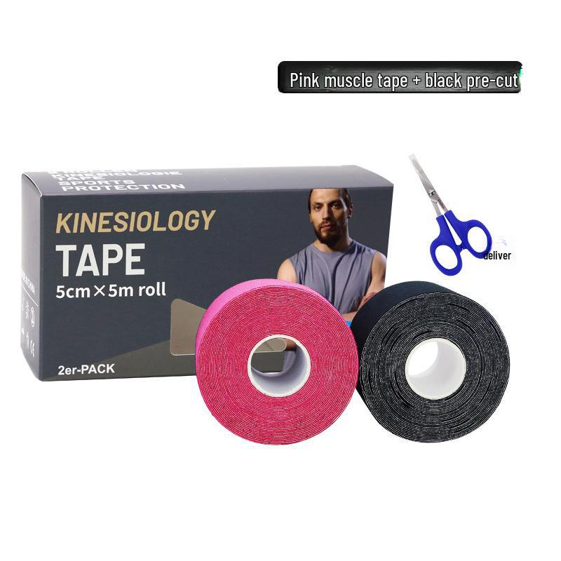 Предварительно вырезанный кинезио-пластырь на колено для лечения растяжений и занятий спортом