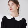 Elegant Detachable Hollow Out Floral Fake Collar White Shirt Blouse Lapel False Collar For Women Girls Decoration Accessory