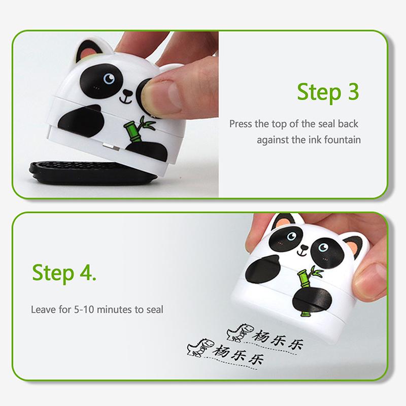 Children'S Name Seal Diy Black White Ink Student'S Stamp Clothes Stickerstamp