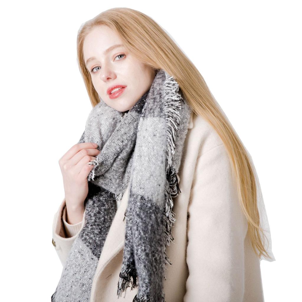 Европейский и американский стиль Женская мода осень-зима длинный шарф утолщенная теплая пашмина жаккардовая шаль