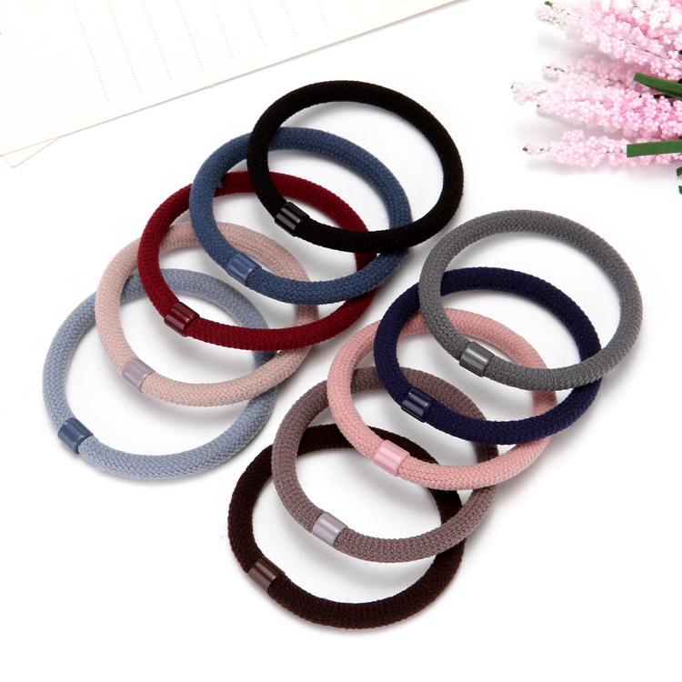 10pcs Women Basic Elastic Hair Bands Ponytail Holder Scrunchie Hair Rope Ties Rubber Band Headband Fashion Hair Accessories