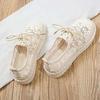 Hollow Breathable Cloth Shoes Women Gauze Daisy Embroid Retro National Style Simple Casual Flat Shoes Linen Sweet  Preppy Style Spring Summer
