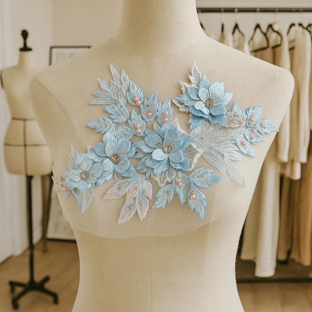 Элегантная нашивка с вышивкой пайетками, вышивка цветов, аппликация для одежды, шитье