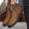 Мужские повседневные туфли из натуральной кожи в стиле ретро, зимние и бархатные ботильоны, мужские ботинки на весну/осень