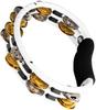 MEINL Percussion ABS Tambourine Jingles Recording-Combo Dual-Alloy TMT1M-WH []