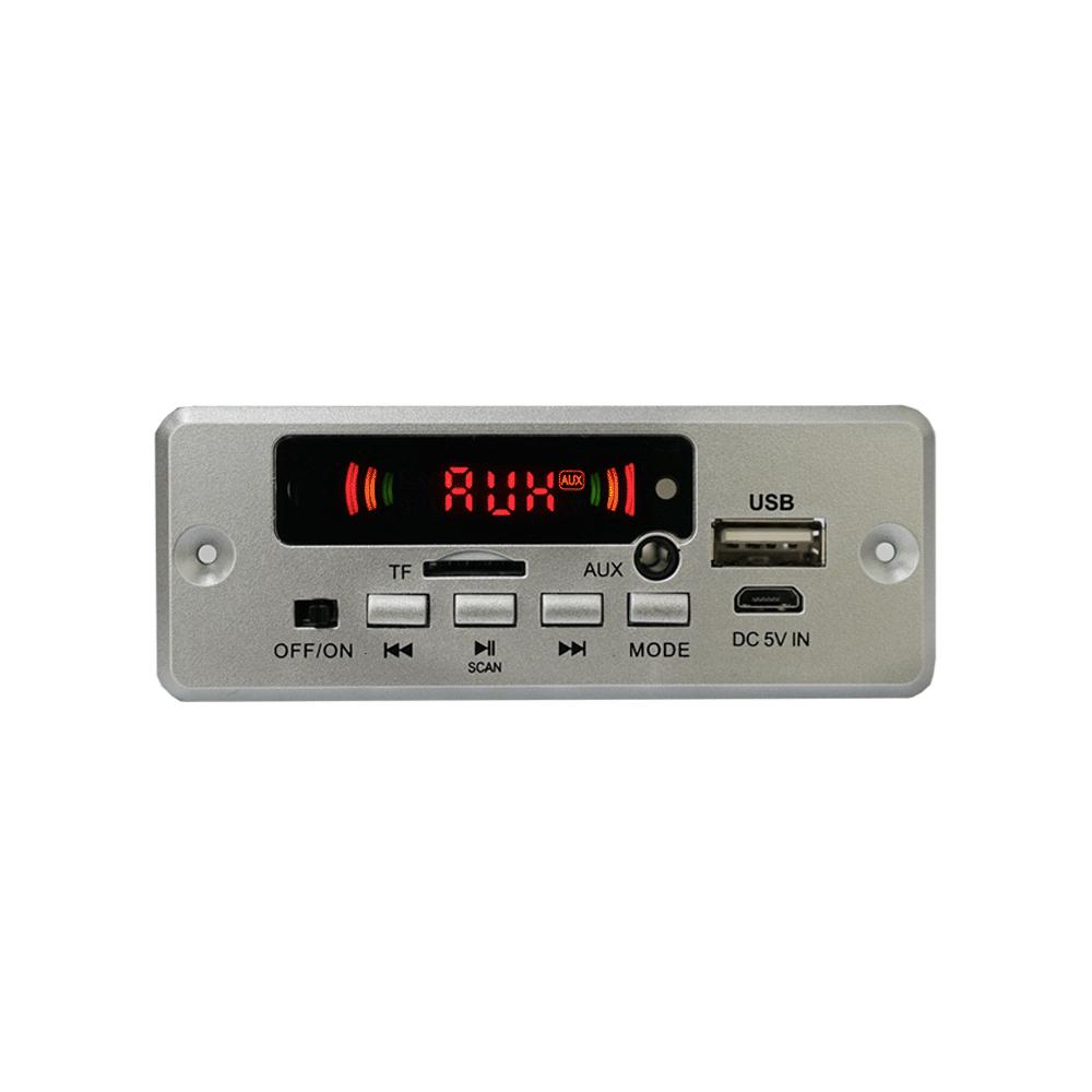 Handsfree Bluetooth 5.0 MP3-плеер Декодер Плата 2 x 3 Вт Музыкальный динамик Автомобильный FM-радио Модуль TF USB AUX Аудио Автомобильный Handsfree 12 В/36 В