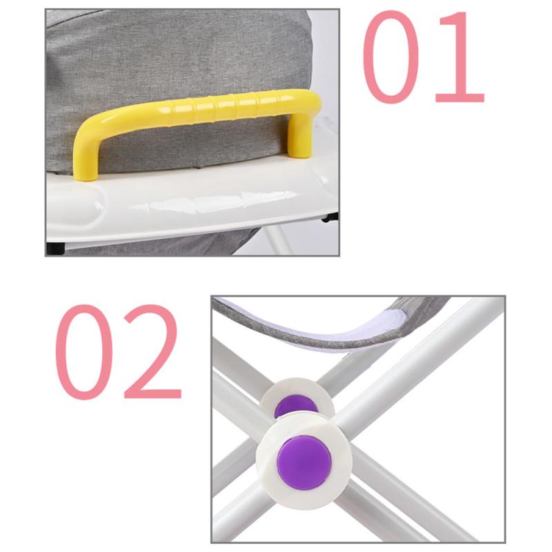 Детские ходунки с тормозом, многофункциональные складные ходунки с защитой от опрокидывания и защитой от опрокидывания, с музыкальной шкатулкой