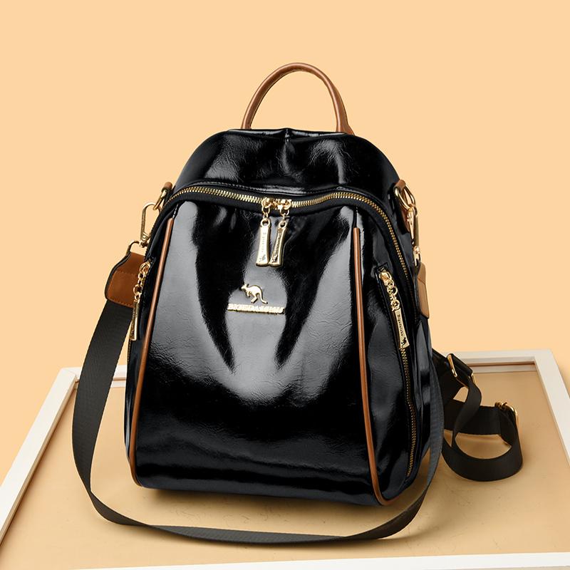 Мягкий кожаный рюкзак женский многофункциональный большой вместимости дорожный рюкзак школьный рюкзак для школьников