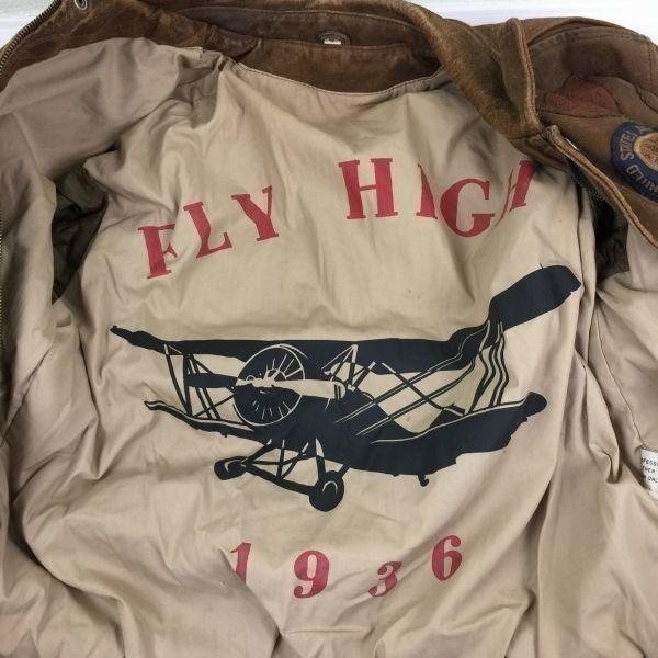 Редкая винтажная военная куртка Bencat 1936 в очень хорошем состоянии CHIA Вьетнам/ВВС США Куртка-бомбер Размер S Коричневая кожаная куртка(ИСПОЛЬЗОВАЛ)