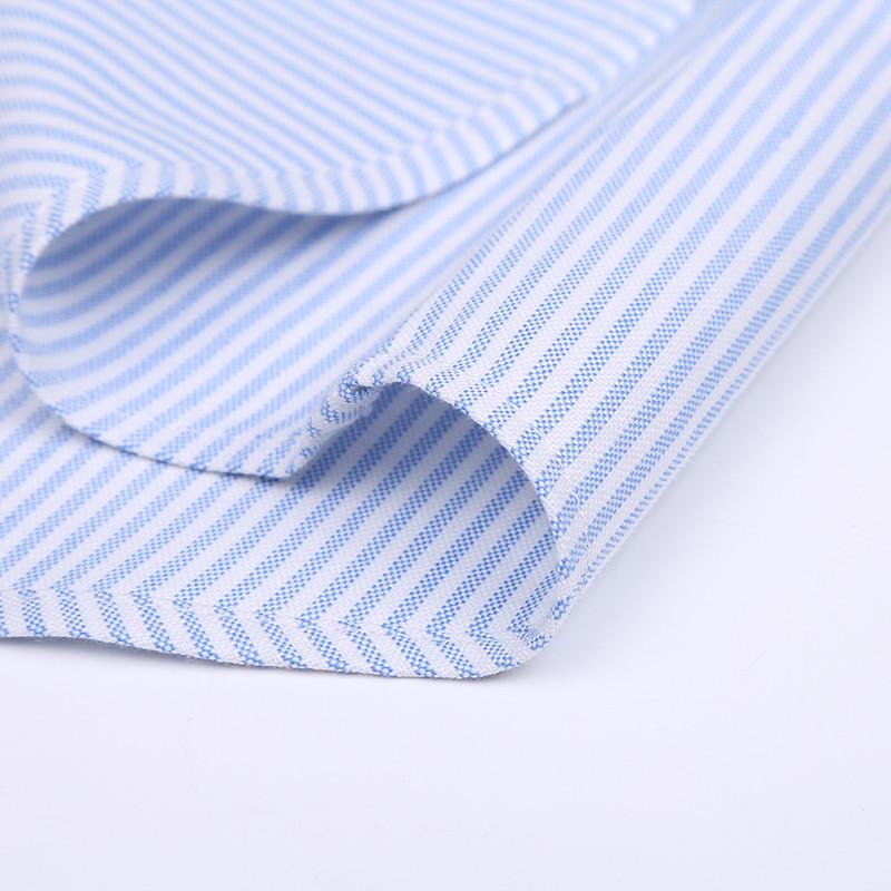 Мужская хлопковая рубашка с длинным рукавом в полоску