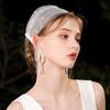 1Pc Mesh Wedding Supplies Pearl Noble Veil Delicate Clothing Accessories Retro Bridal Decoration Headwear Accessories