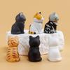 Маленький колокольчик Сидящая кошка Фигурка Игрушка Мини Мини Кошка Украшение Имитация Модель кошки Кукла Подарки для девочек