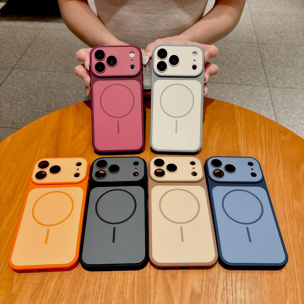 Противоударный матовый бронированный чехол для IPhone 18 17 16 15 14 13 12 11 Pro Max 18Pro 17Pro с поддержкой Magsafe для магнитной беспроводной зарядки