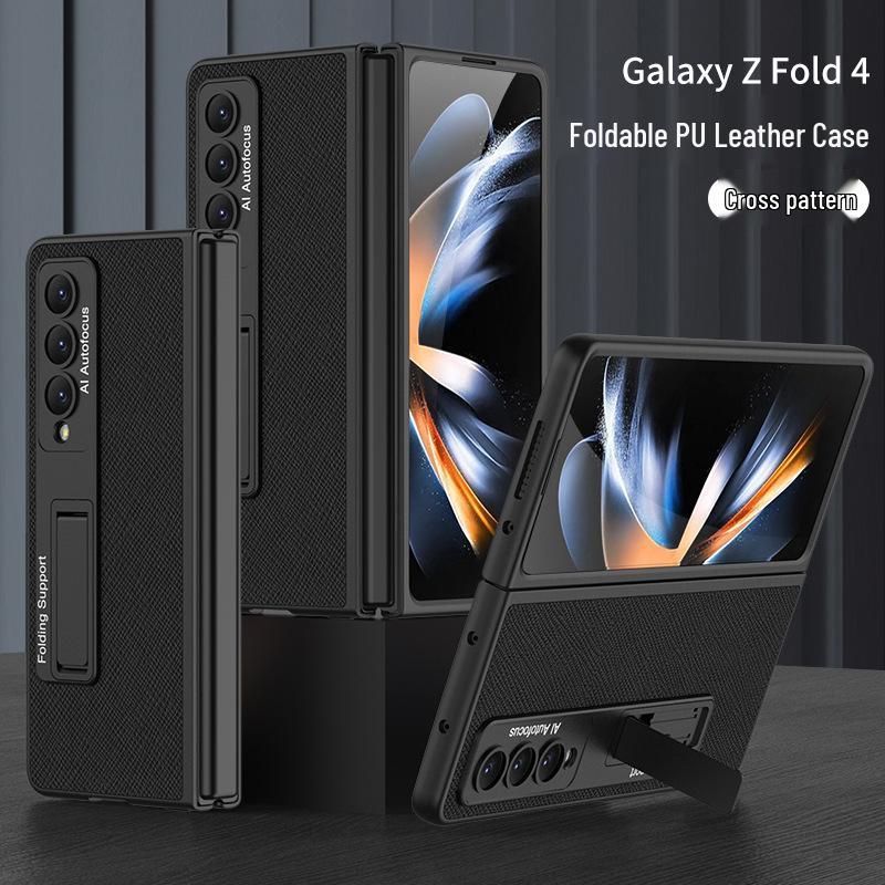 Кожаный чехол-подставка Samsung Fold4 - Креативный, Складной, Ударопрочный дизайн