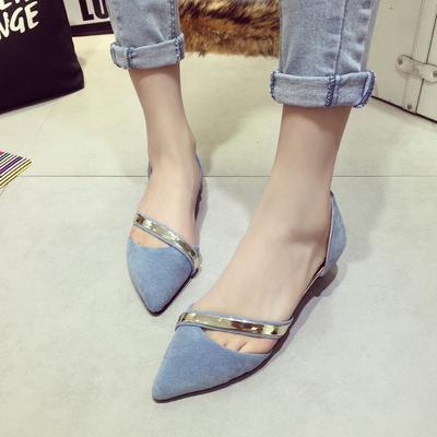 Женские туфли на плоской подошве с острым носком Туфли без застежек D'orsay Туфли на плоской подошве на низком каблуке Женские туфли из двух частей zapatos muje jikm45