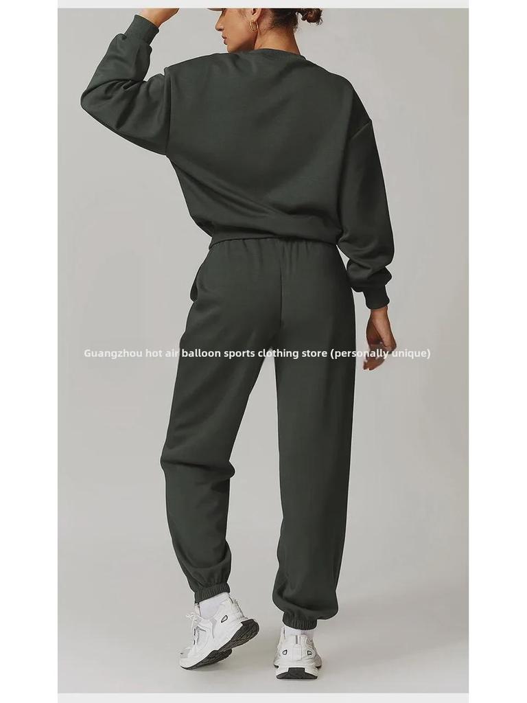 Alo Yoga Женская повседневная толстовка с круглым вырезом и длинным рукавом