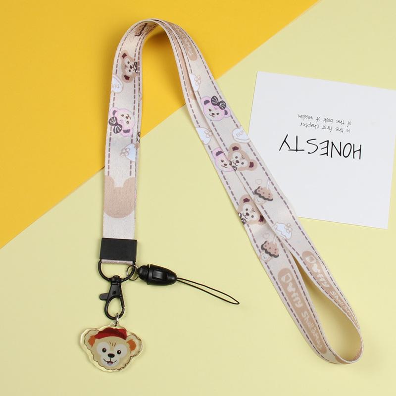 Cartoon Mobile Phone Lanyard, Cute Pendant, Wide And Flat Braided Belt, Lanyard, Key, Badge, Card Cover, Neck Lanyard.